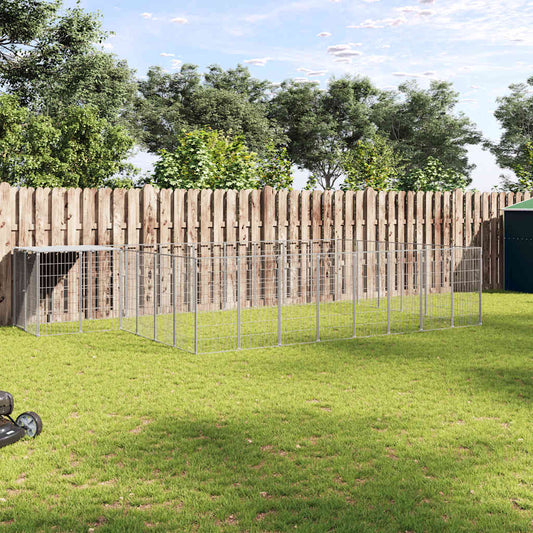 Dog Kennel Silver 15.73 m² Steel