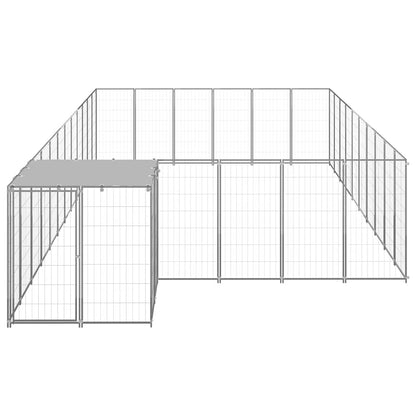 Dog Kennel Silver 19,36 m² Steel