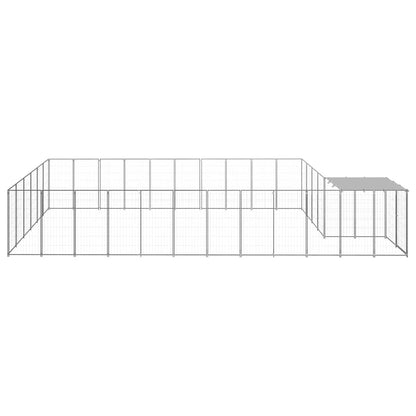 Dog Kennel Silver 19,36 m² Steel
