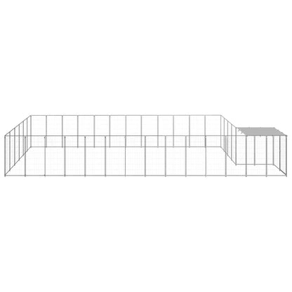 Dog Kennel Silver 22,99 m² Steel