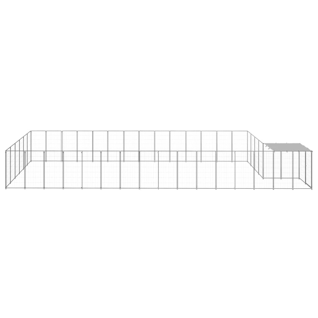 Dog Kennel Silver 26.62 m² Steel