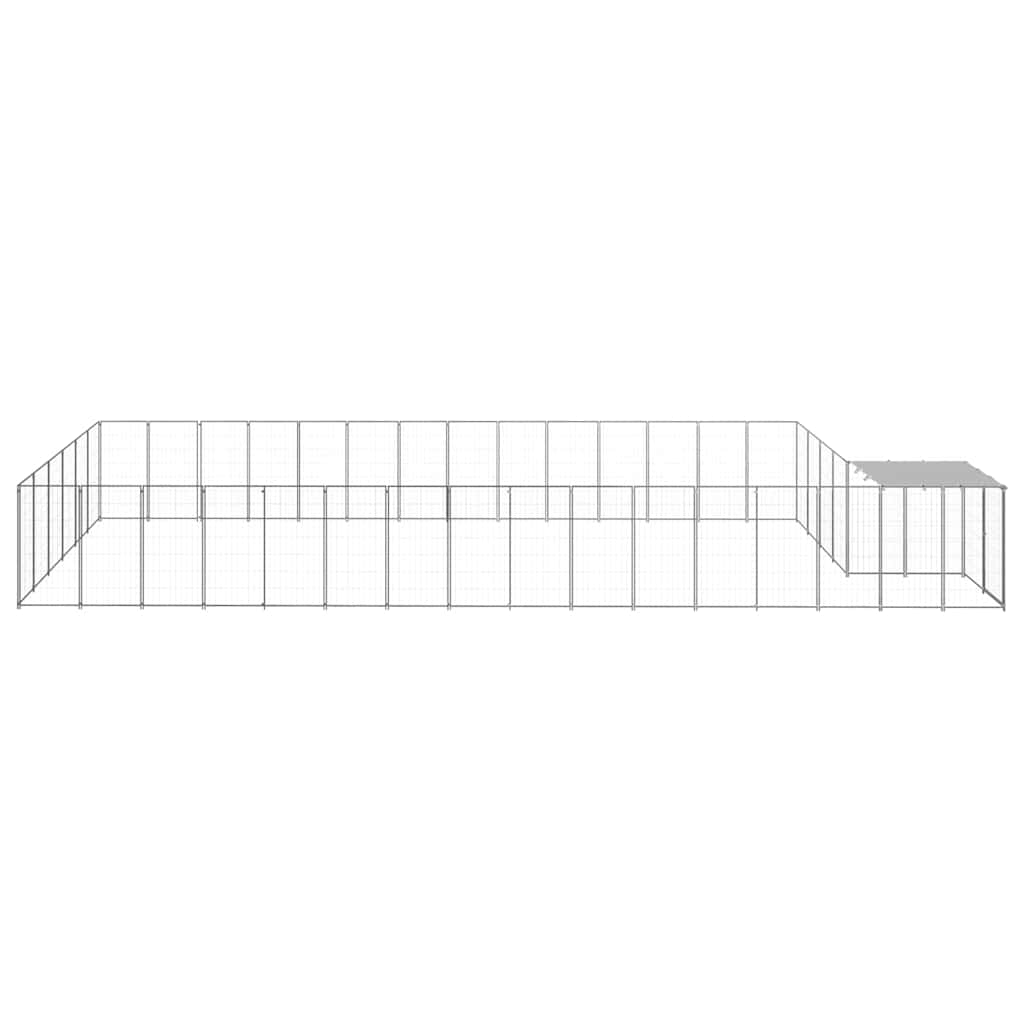 Dog Kennel Silver 26,62 m² Steel
