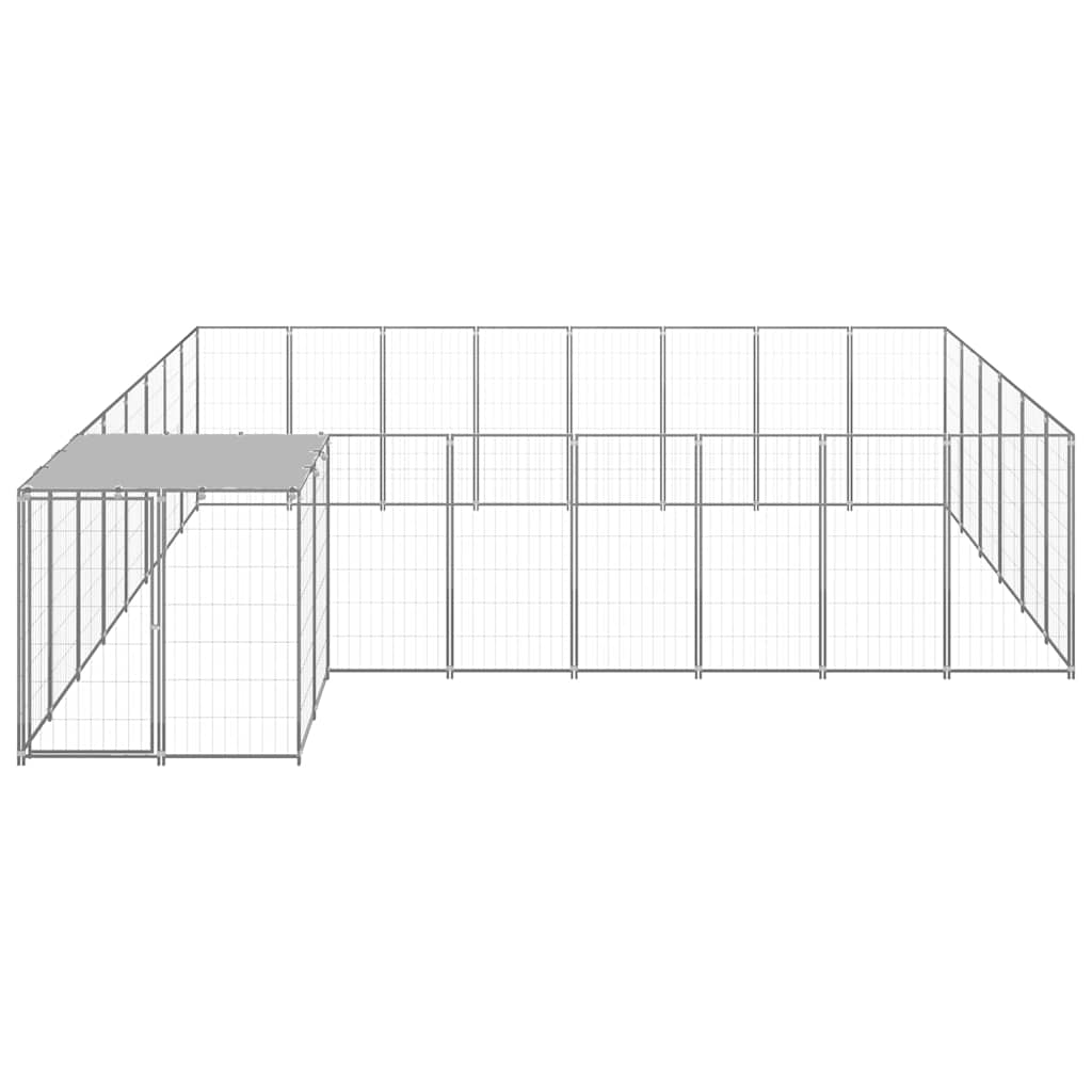Dog Kennel Silver 15,73 m² Steel