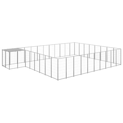 Dog Kennel Silver 25.41 m² Steel