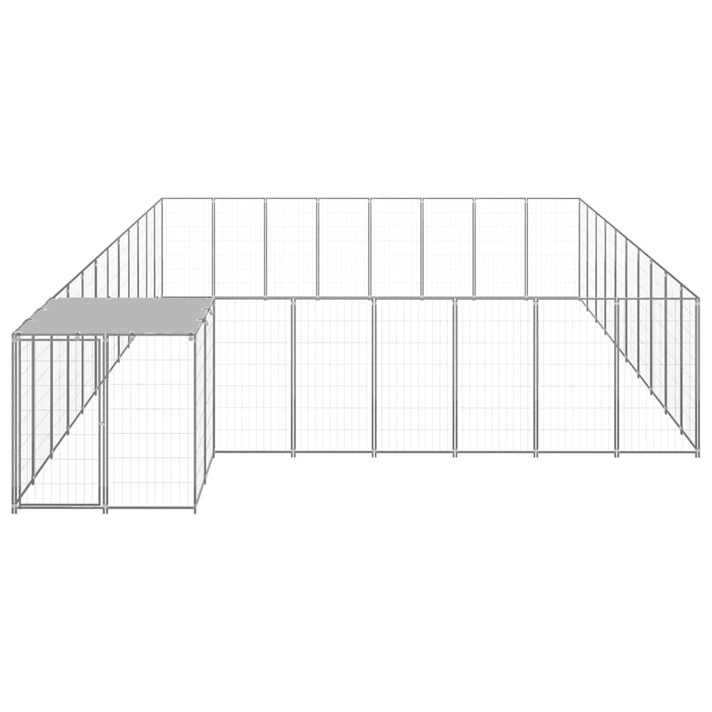 Dog Kennel Silver 25,41 m² Steel