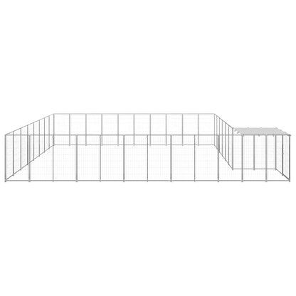 Dog Kennel Silver 25,41 m² Steel