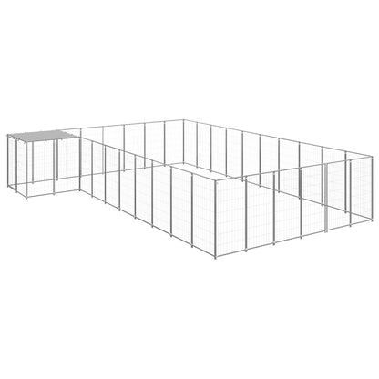 Dog Kennel Silver 19,36 m² Steel