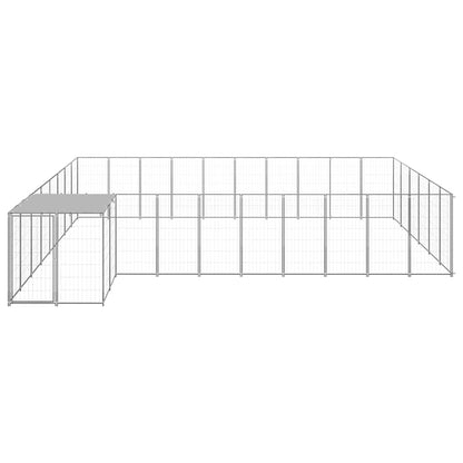 Dog Kennel Silver 19,36 m² Steel