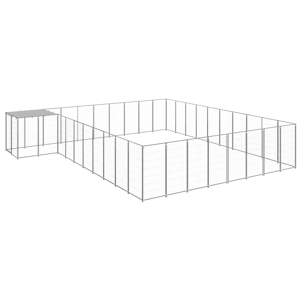 Dog Kennel Silver 25,41 m² Steel