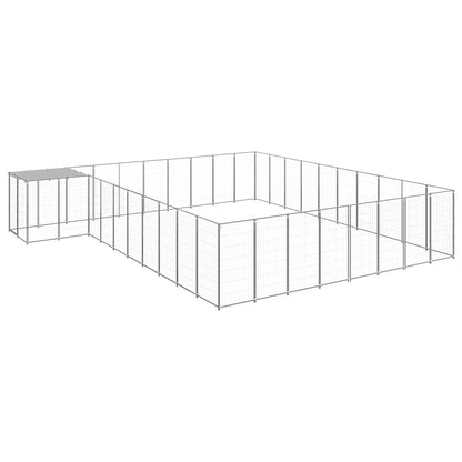 Dog Kennel Silver 25,41 m² Steel