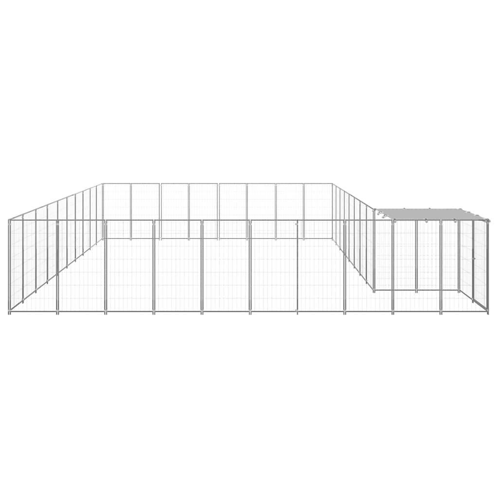 Dog Kennel Silver 25,41 m² Steel