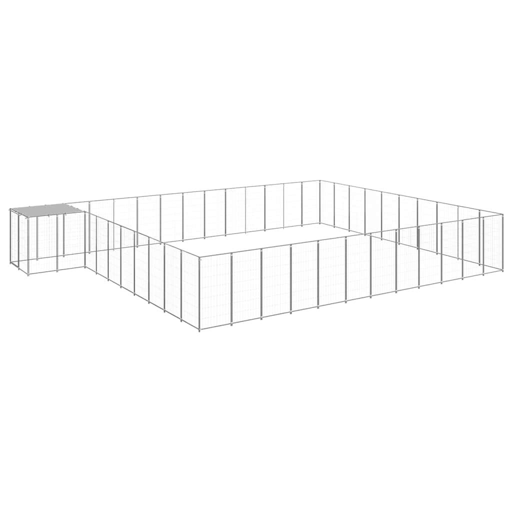 Dog Kennel Silver 37,51 m² Steel