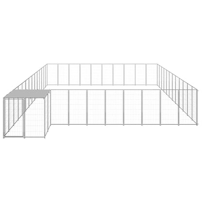 Dog Kennel Silver 37,51 m² Steel