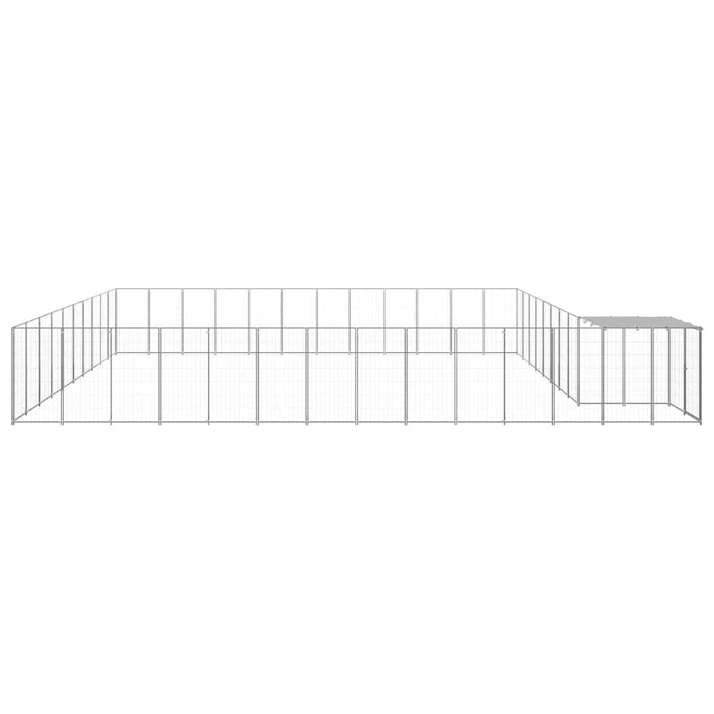 Dog Kennel Silver 37,51 m² Steel