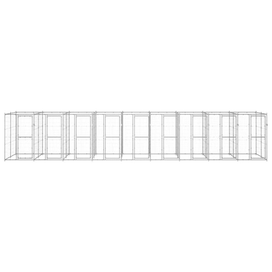 Outdoor Dog Kennel Galvanised Steel 21.78 m²