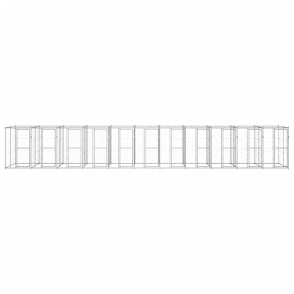 Outdoor Dog Kennel Galvanised Steel 26.62 m²