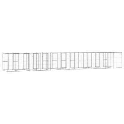Outdoor Dog Kennel Galvanised Steel 29.04 m²