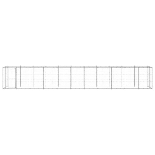 3082312 vidaXL Outdoor Dog Kennel Galvanised Steel 26,62 m² (150801+5x150804)