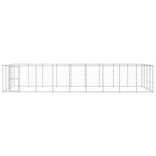 Outdoor Dog Kennel Galvanised Steel 43.56 m²