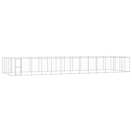 Outdoor Dog Kennel Galvanised Steel 53.24 m²