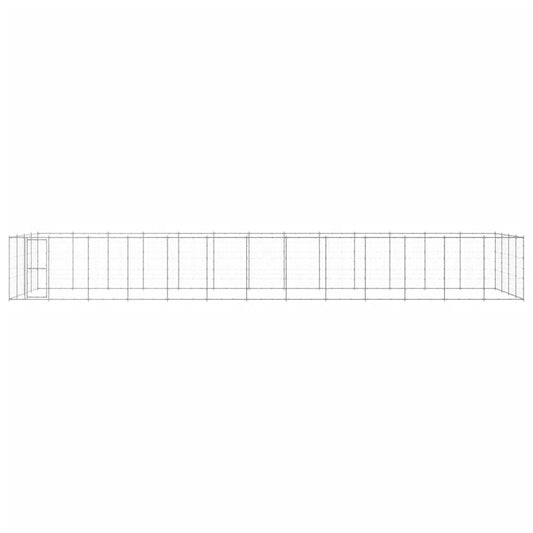 Outdoor Dog Kennel Galvanised Steel 53.24 m²