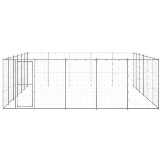 Outdoor Dog Kennel Galvanised Steel 36.3 m²