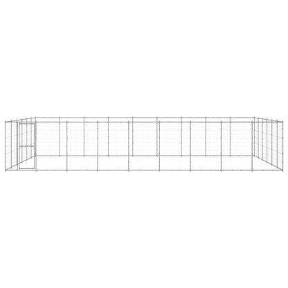 Outdoor Dog Kennel Galvanised Steel 65.34 m²
