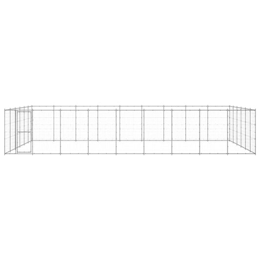 Outdoor Dog Kennel Galvanised Steel 65.34 m²