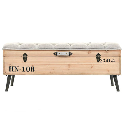Storage Bench 110 cm Solid Firwood