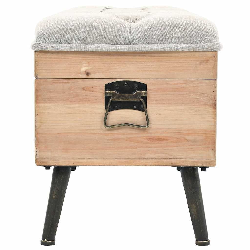 Storage Bench 110 cm Solid Firwood