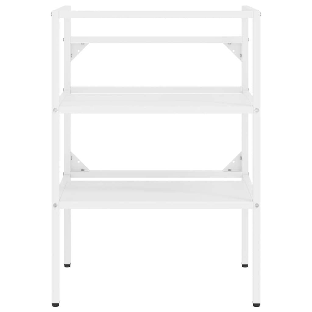 Bathroom Washbasin Frame White 59x38x83 cm Iron