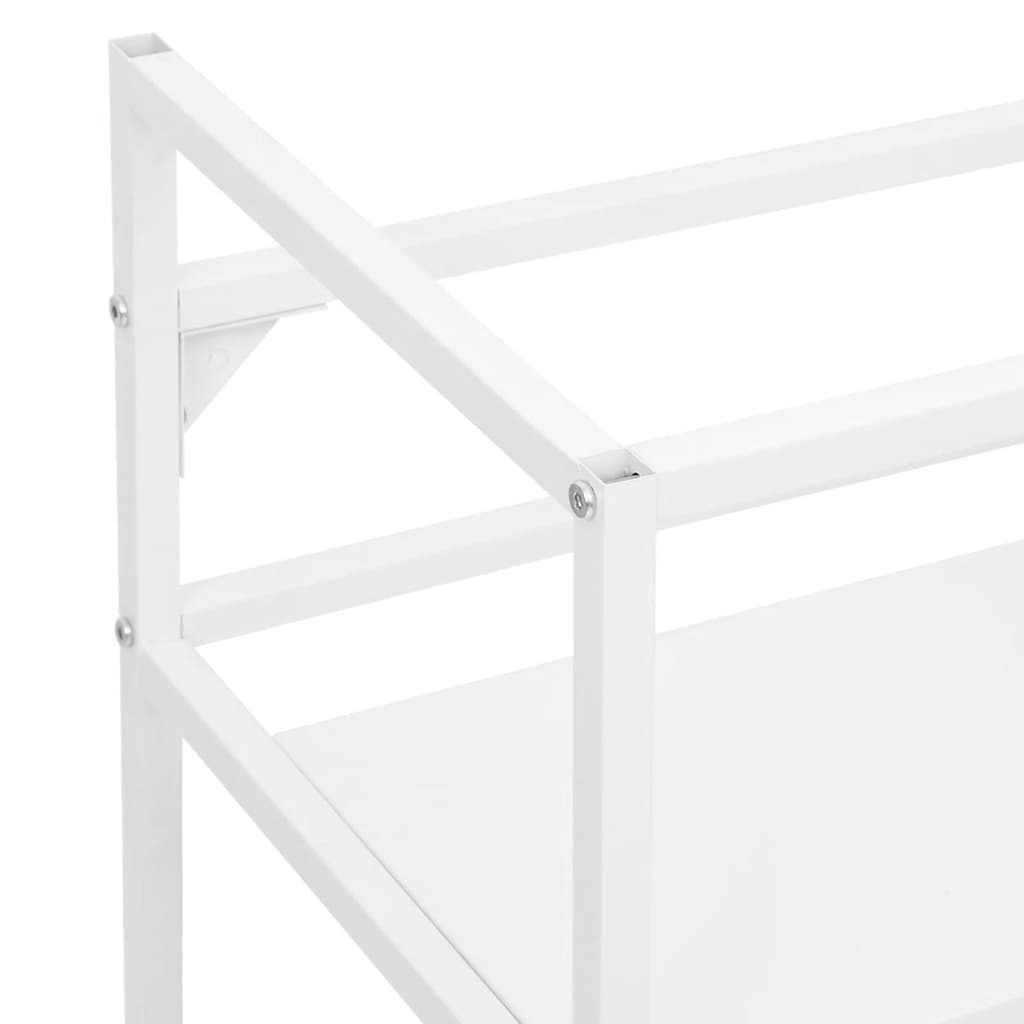 Bathroom Washbasin Frame White 59x38x83 cm Iron
