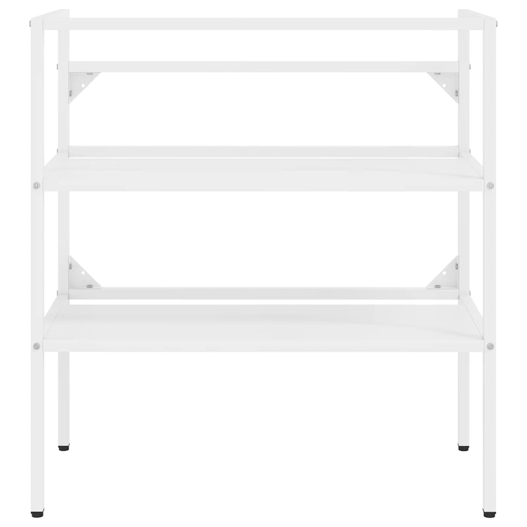 Bathroom Washbasin Frame White 79x38x83 cm Iron