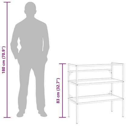 Bathroom Washbasin Frame White 79x38x83 cm Iron