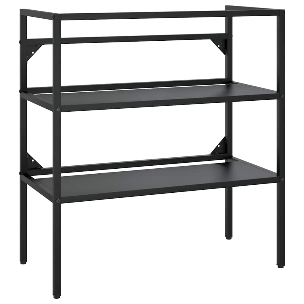 Bathroom Washbasin Frame Black 79x38x83 cm Iron