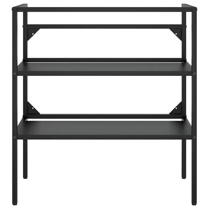 Bathroom Washbasin Frame Black 79x38x83 cm Iron