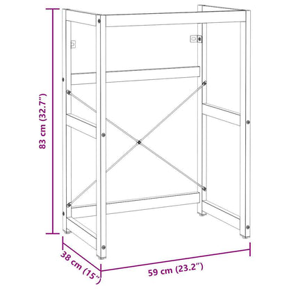 Bathroom Washbasin Frame White 59x38x83 cm Iron