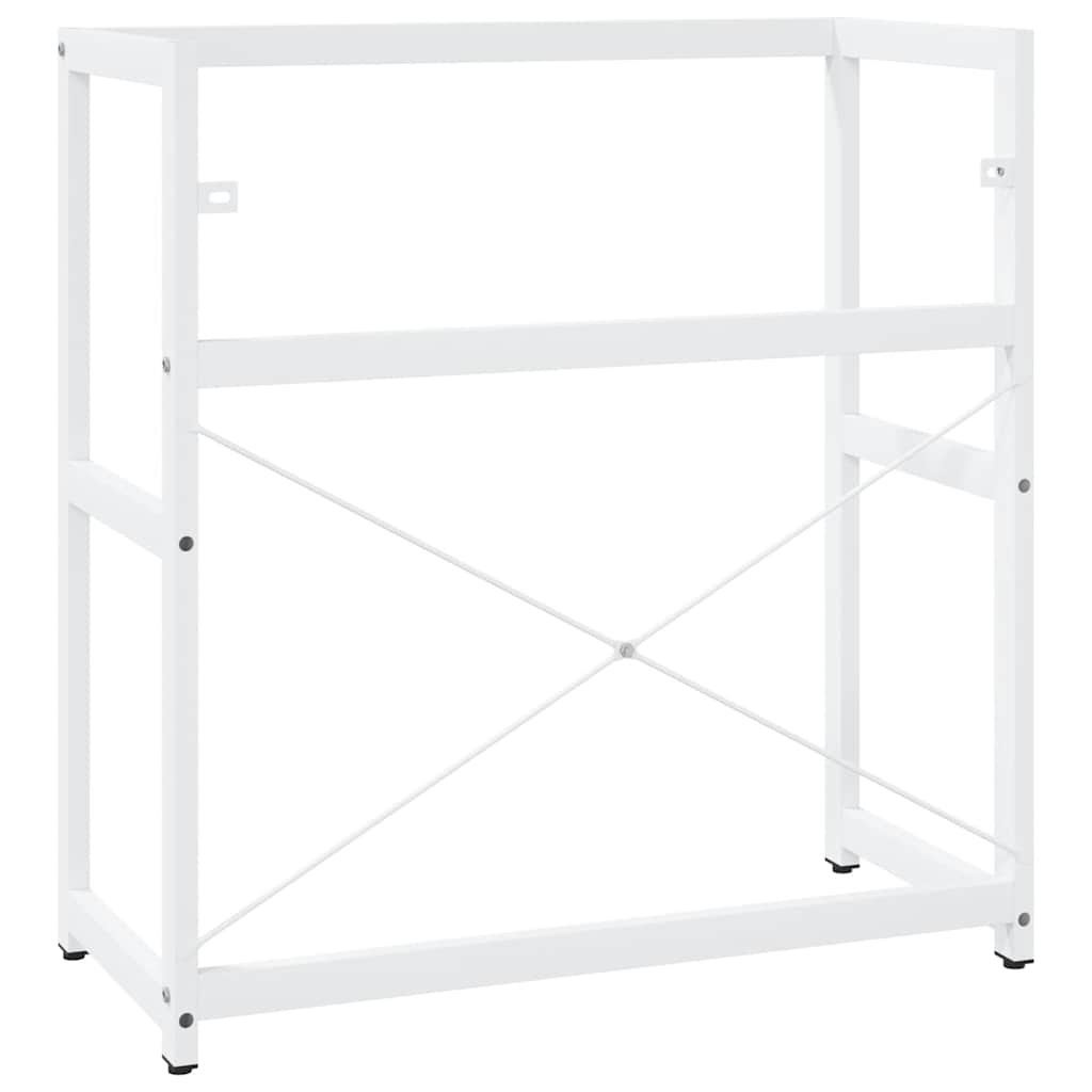 Bathroom Washbasin Frame White 79x38x83 cm Iron