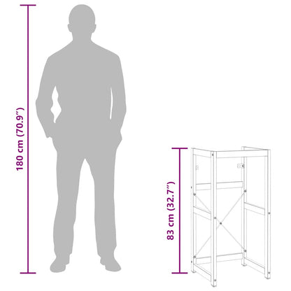 Bathroom Washbasin Frame Black 40x38x83 cm Iron