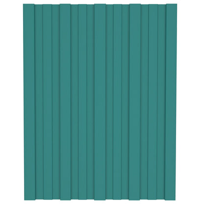 Roof Panel 12 pcs Green 60 x 45 cm Galvanised steel
