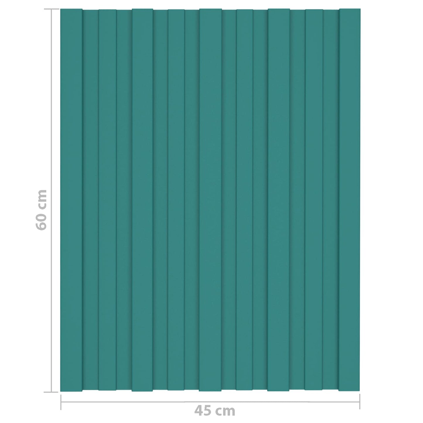 Roof Panel 12 pcs Green 60 x 45 cm Galvanised steel