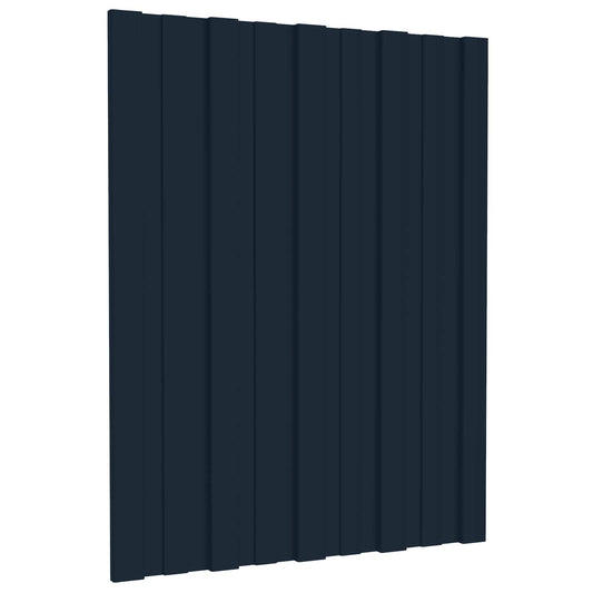 Roof Panel 12 pcs Anthracite 60 x 45 cm Galvanised steel
