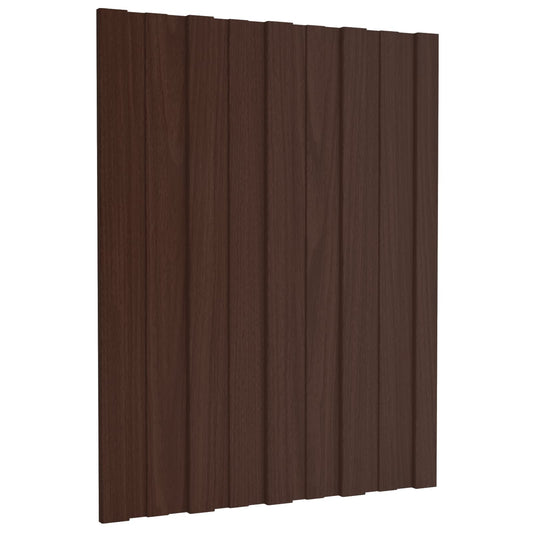 Roof Panel 36 pcs Brown 60 x 45 cm Galvanised steel