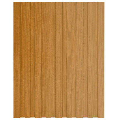 Roof Panel 12 pcs Natural 60 x 45 cm Galvanised steel