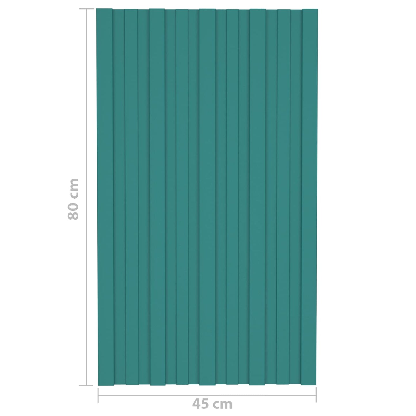 Roof Panel 12 pcs Green 80 x 45 cm Galvanised steel