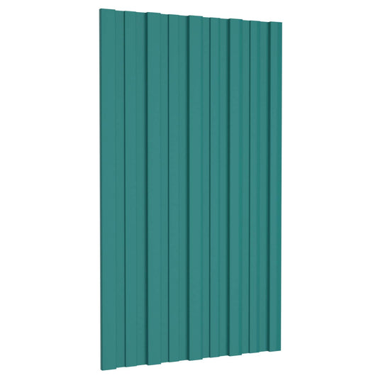 Roof Panel 36 pcs Green 80 x 45 cm Galvanised steel