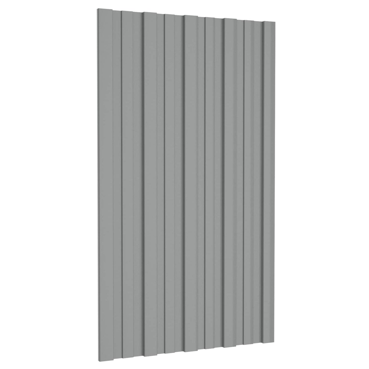 Roof Panel 12 pcs Grey 80 x 45 cm Galvanised steel