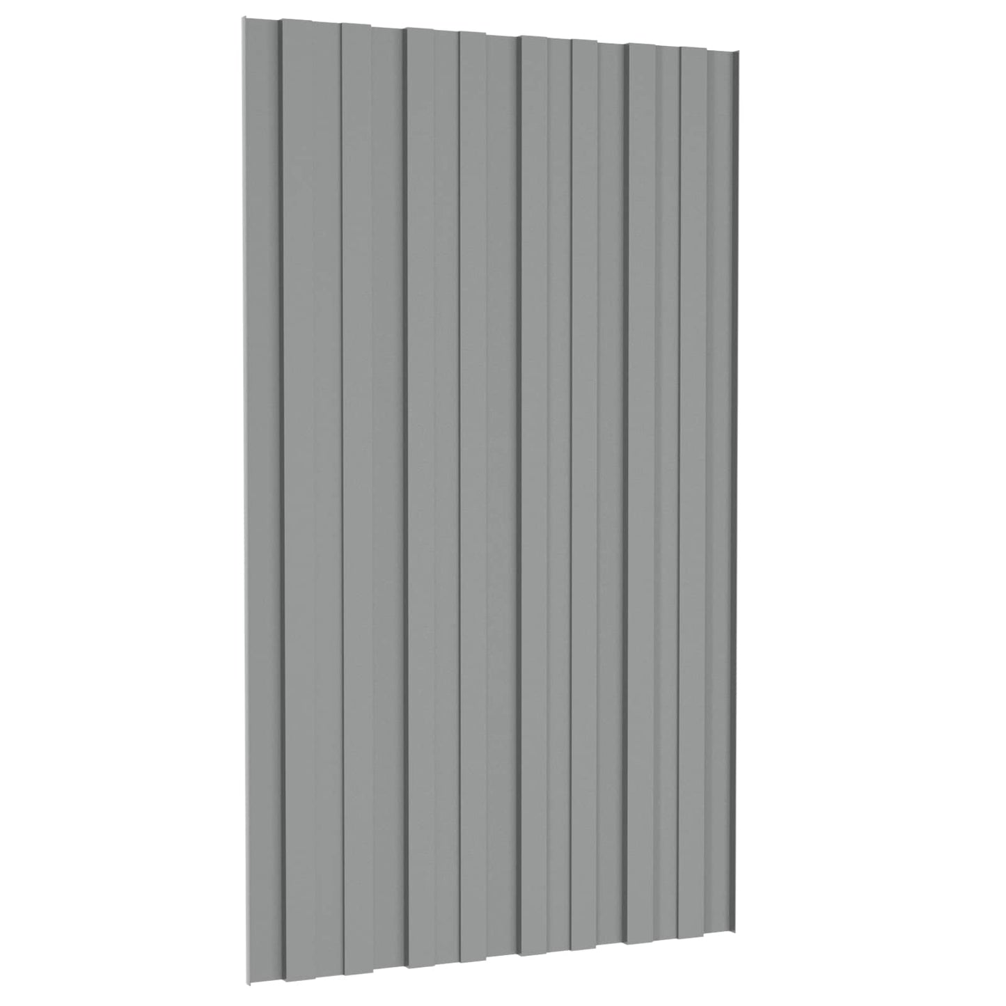 Roof Panel 12 pcs Grey 80 x 45 cm Galvanised steel