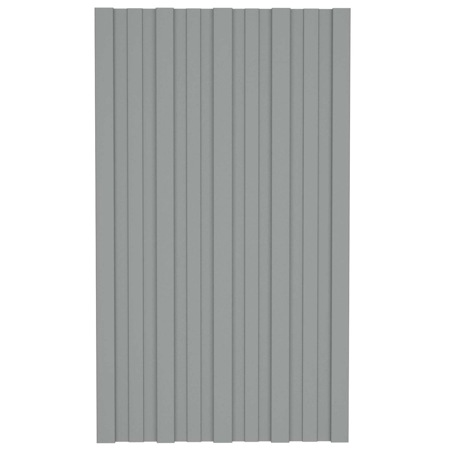 Roof Panel 12 pcs Grey 80 x 45 cm Galvanised steel