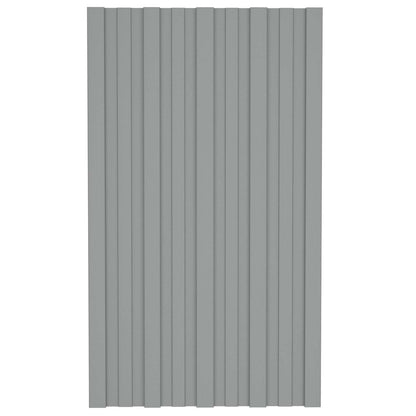 Roof Panel 36 pcs Grey 80 x 45 cm Galvanised steel